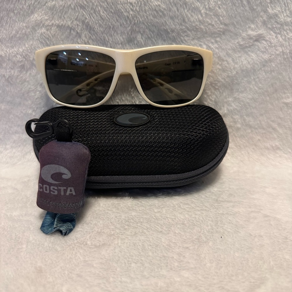 Costa Cream Sunglasses with Black Case